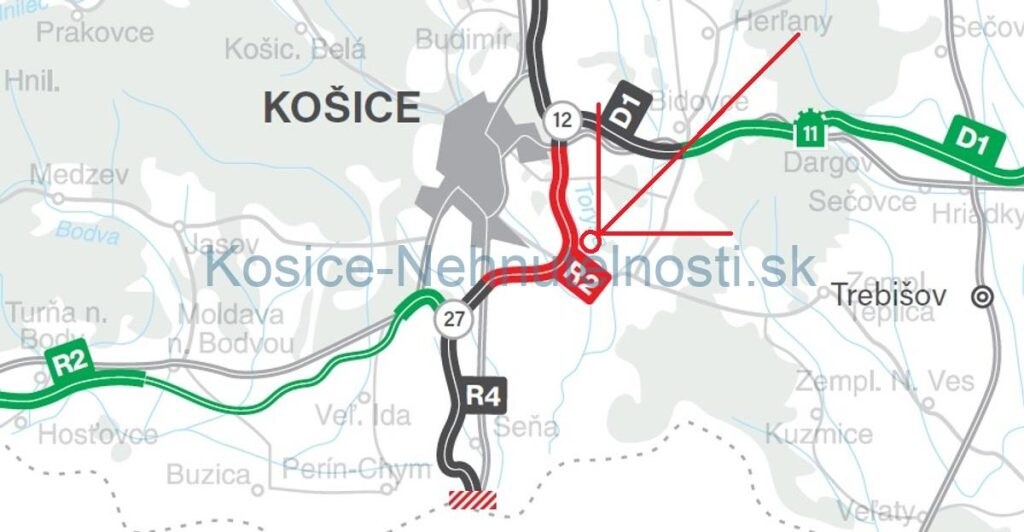Predaj investičný pozemok 2000 m2 parcela C Košice - Krásna — foto 2