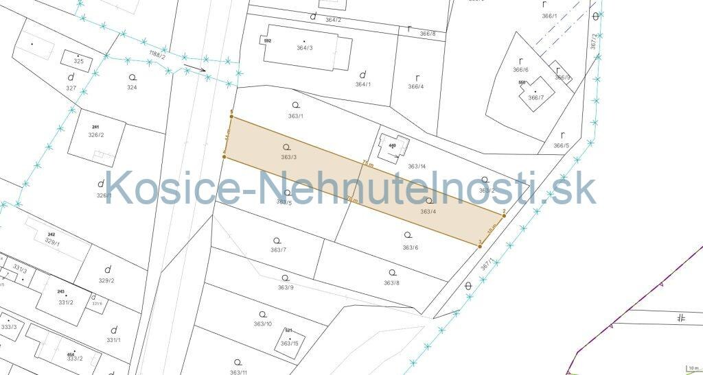 Predaj pozemok 720 m² v intraviláne obce Ruskov, Košice – okolie — foto 3